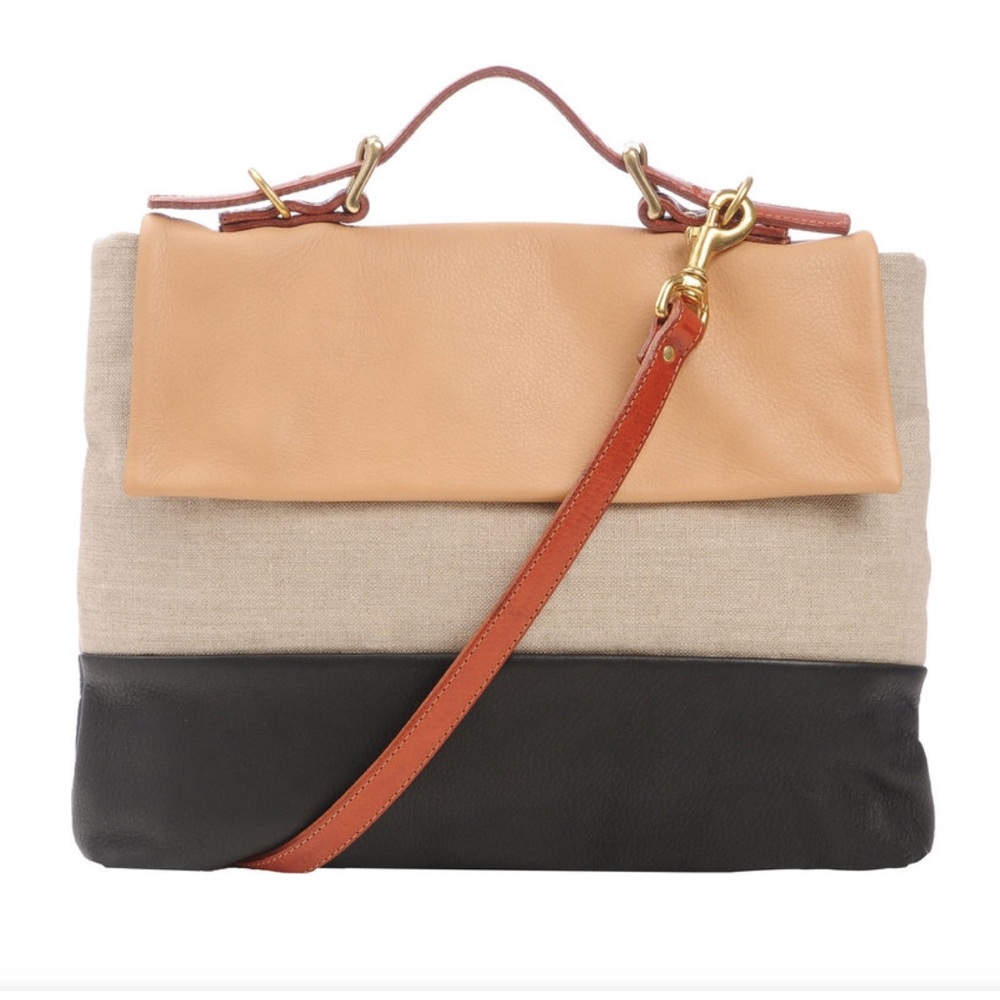 Steve Mono Marina Calf Leather /Woven Canvas Crossbody Bag
